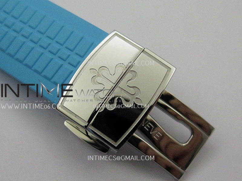 Aquanaut 5167 SS DDF 1:1 Best Edition Black Dial On Blue Rubber Strap Super Clone DD324
