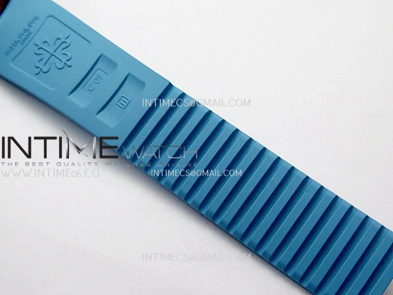 Aquanaut 5167 SS DDF 1:1 Best Edition Black Dial On Blue Rubber Strap Super Clone DD324