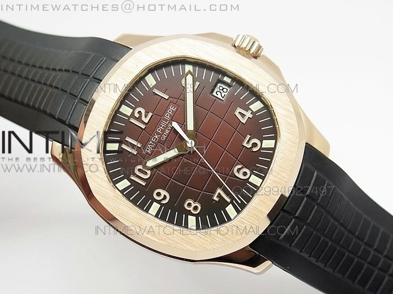 Aquanaut Jumbo BP Best Edition RG Brown Dial on Black Rubber Strap Miyota 9015 PP324CS