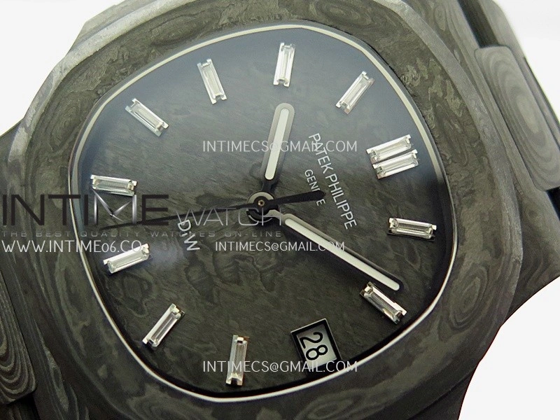 Nautilus 5711 DIW Carbon DIWF 1:1 Best Edition Carbon Dial On Carbon Bracelet 324CS