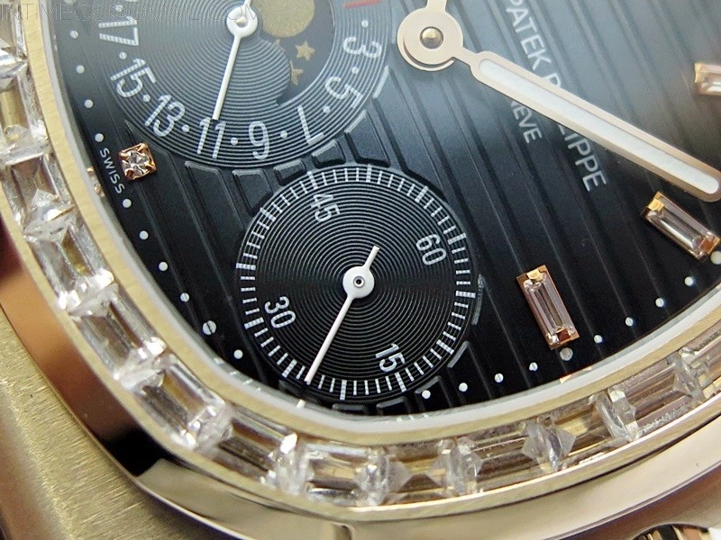Nautilus 5724R RG T Crystals 3EF Best Edition Blue Dial on Brown Leather Strap A240