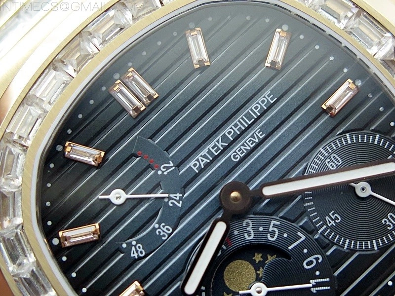 Nautilus 5724R RG T Crystals 3EF Best Edition Blue Dial on Brown Leather Strap A240