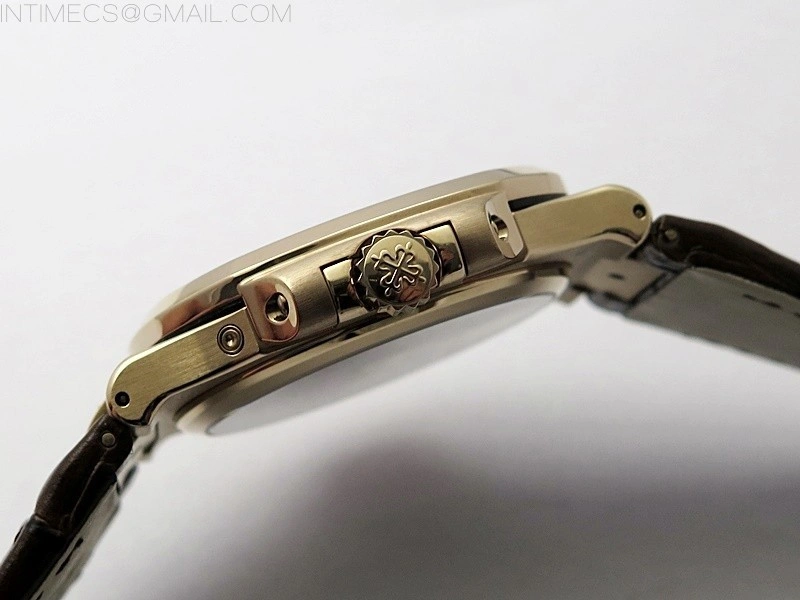 Nautilus 5724R RG T Crystals 3EF Best Edition Blue Dial on Brown Leather Strap A240