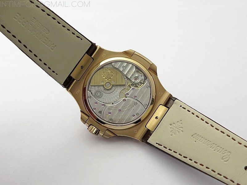 Nautilus 5724R RG T Crystals 3EF Best Edition Blue Dial on Brown Leather Strap A240