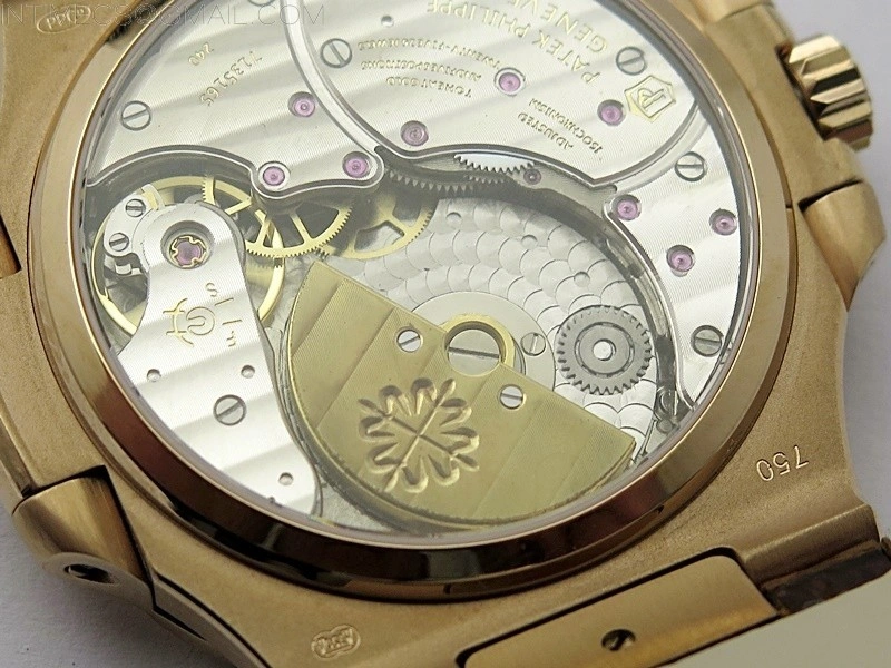 Nautilus 5724R RG T Crystals 3EF Best Edition Blue Dial on Brown Leather Strap A240
