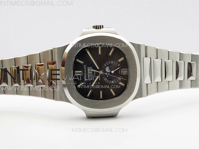 Nautilus 5726 Full Function SS PPF 1:1 Best Edition Blue Dial on SS Bracelet PPF324