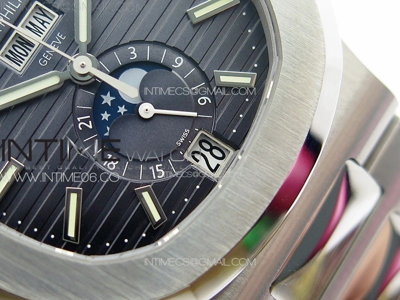 Nautilus 5726 Full Function SS PPF 1:1 Best Edition Blue Dial on SS Bracelet PPF324
