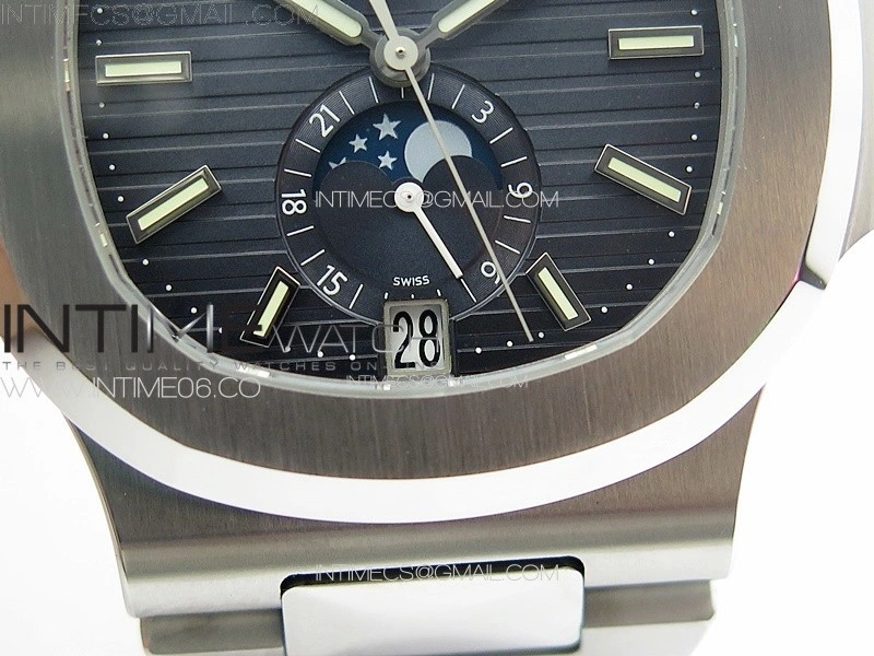 Nautilus 5726 Full Function SS PPF 1:1 Best Edition Blue Dial on SS Bracelet PPF324