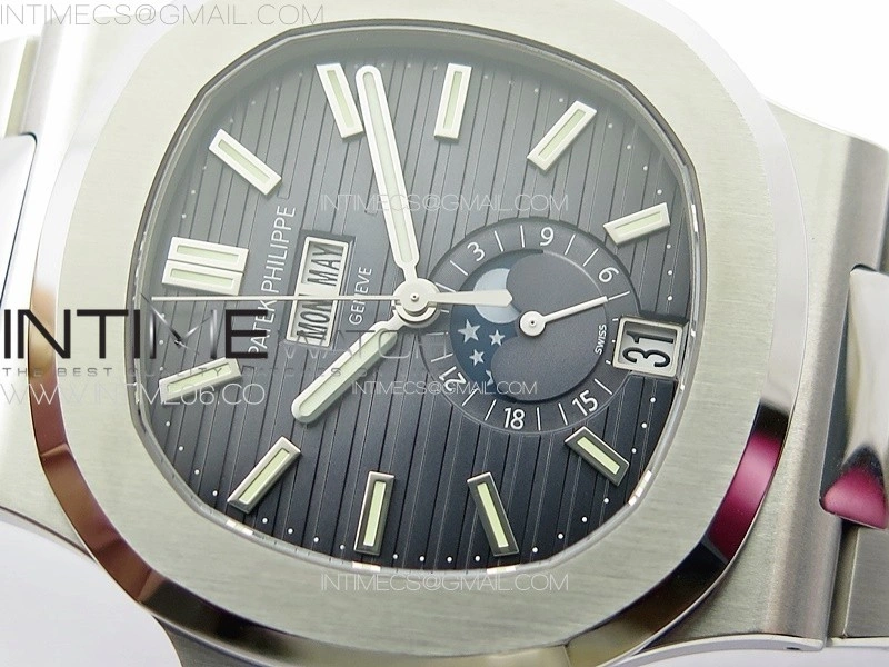 Nautilus 5726 Full Function SS PPF 1:1 Best Edition Blue Dial on SS Bracelet PPF324