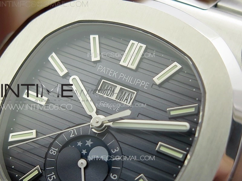 Nautilus 5726 Full Function SS PPF 1:1 Best Edition Blue Dial on SS Bracelet PPF324