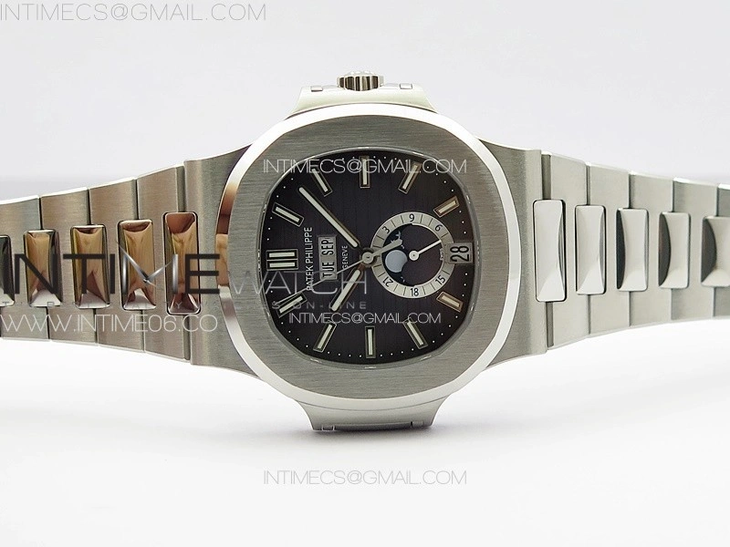 Nautilus 5726 Full Function SS PPF 1:1 Best Edition Gray Dial on SS Bracelet PPF324
