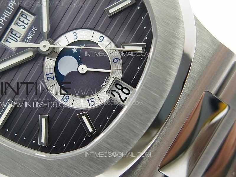 Nautilus 5726 Full Function SS PPF 1:1 Best Edition Gray Dial on SS Bracelet PPF324