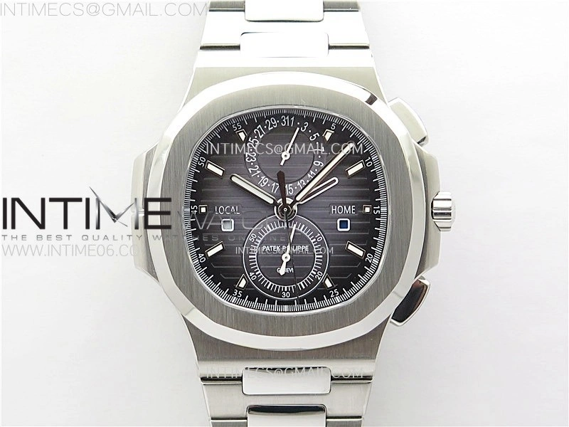 Nautilus 5990 SS SPPF 1:1 Best Edition Gray Dial on SS Bracelet Super Clone A28-520