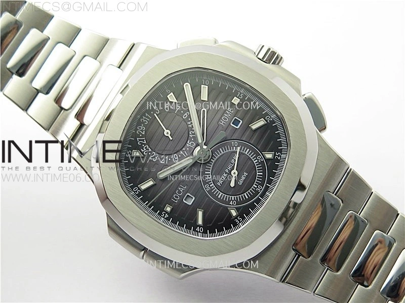 Nautilus 5990 SS SPPF 1:1 Best Edition Gray Dial on SS Bracelet Super Clone A28-520