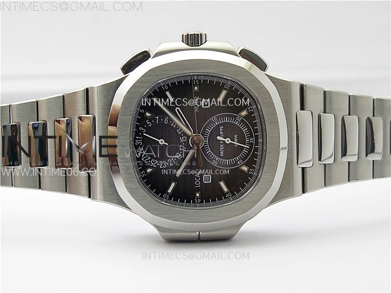 Nautilus 5990 SS SPPF 1:1 Best Edition Gray Dial on SS Bracelet Super Clone A28-520