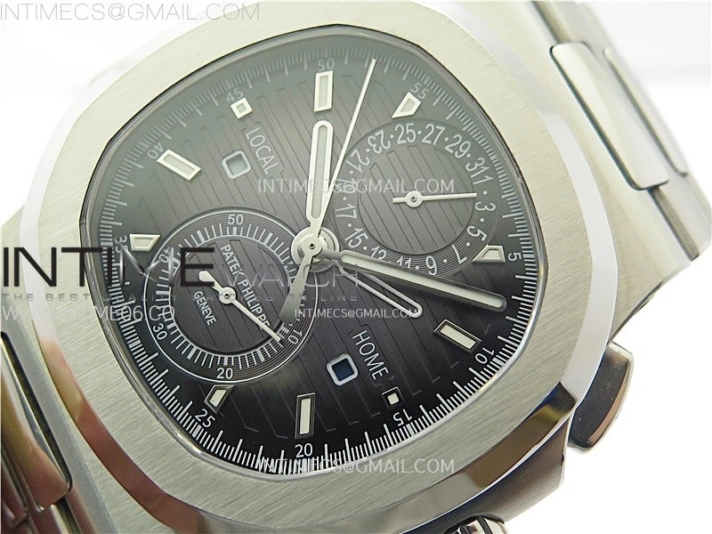 Nautilus 5990 SS SPPF 1:1 Best Edition Gray Dial on SS Bracelet Super Clone A28-520