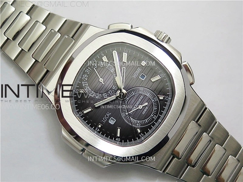 Nautilus 5990 SS SPPF 1:1 Best Edition Gray Dial on SS Bracelet Super Clone A28-520