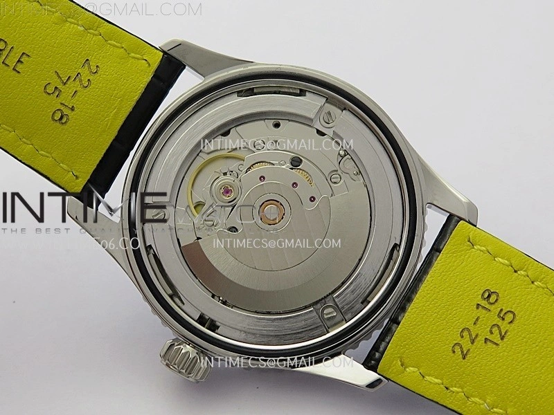 Navitimer 1 Automatic 41mm SS BLSF 1:1 Best Edition Ice Blue Dial on Black Leather Strap A2824
