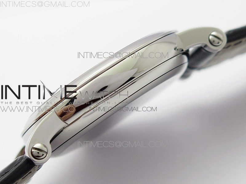 Calatrava 5153G SS ZF 1:1 Best Edition Black textured dial on Black Leather Strap A324CS