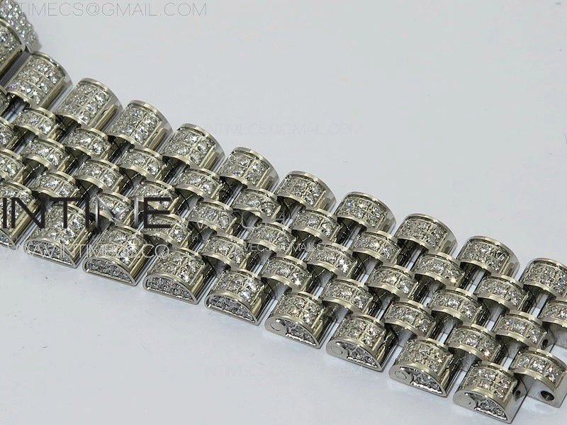 DateJust 41 126334 Full Paved Diamonds BP Best Edition Green Dial Sticks Markers on Jubilee Bracelet A2824