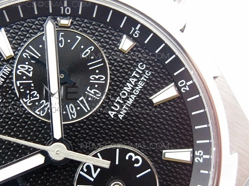 Overseas Dual Time Power Reserve TWA Best Edition Black Dial on SS Bracelet A1222