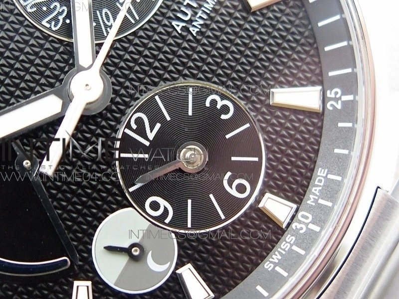 Overseas Dual Time Power Reserve TWA Best Edition Black Dial on SS Bracelet A1222