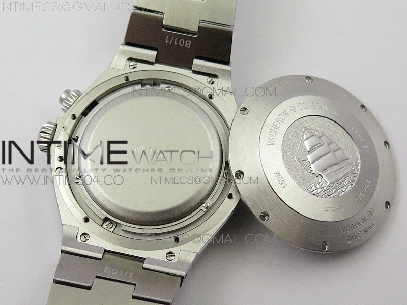 Overseas Dual Time Power Reserve TWA Best Edition Black Dial on SS Bracelet A1222