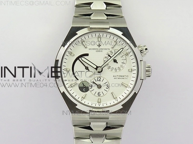 Overseas Dual Time Power Reserve TWA Best Edition White Dial on SS Bracelet A1222