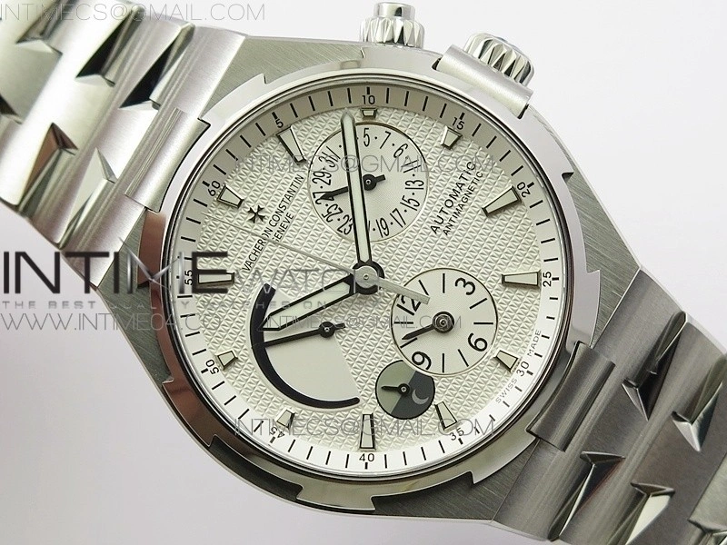 Overseas Dual Time Power Reserve TWA Best Edition White Dial on SS Bracelet A1222