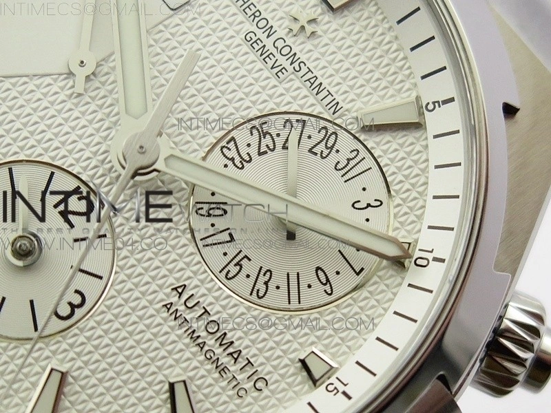 Overseas Dual Time Power Reserve TWA Best Edition White Dial on SS Bracelet A1222