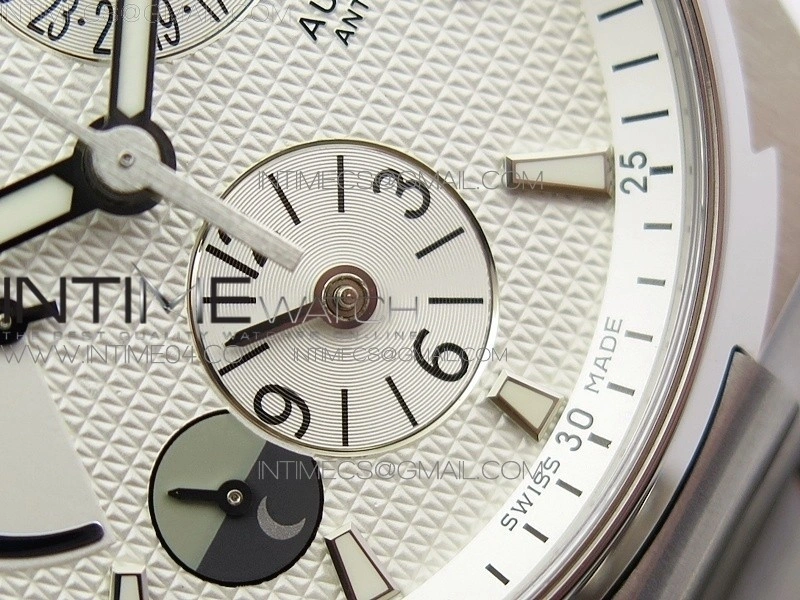 Overseas Dual Time Power Reserve TWA Best Edition White Dial on SS Bracelet A1222
