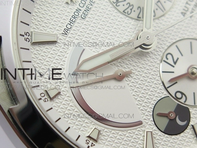 Overseas Dual Time Power Reserve TWA Best Edition White Dial on SS Bracelet A1222