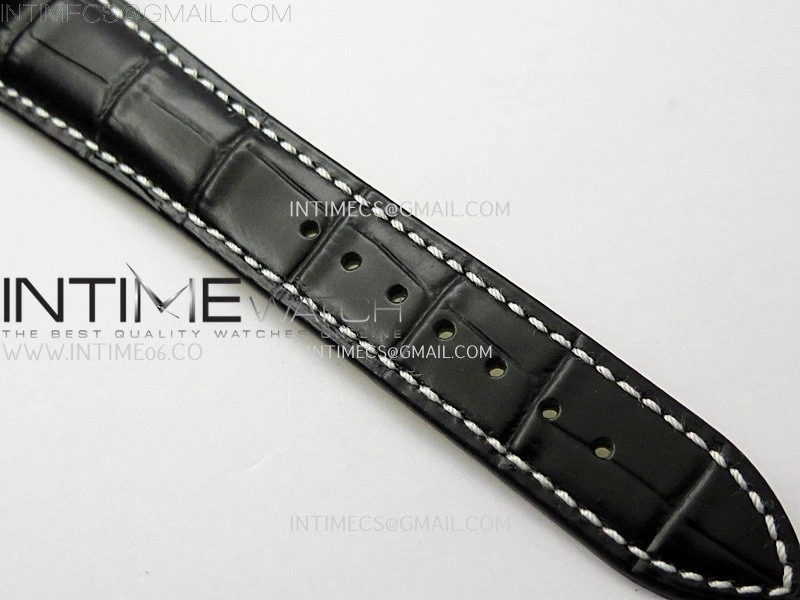 Navitimer 41mm GMT SS BLSF 1:1 Best Edition Black Dial on Black Leather Strap A2836