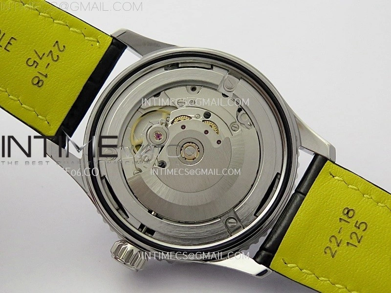Navitimer 41mm GMT SS BLSF 1:1 Best Edition Black Dial on Black Leather Strap A2836