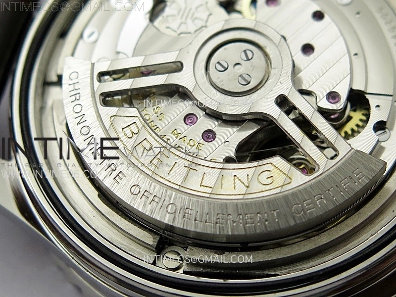Navitimer B01 43mm SS BLSF 1:1 Best Edition White Dial On Brown Leather Strap A7750