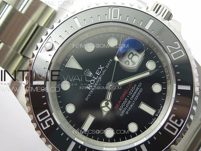 Sea-Dweller 126600 3EF 1:1 Best Edition Black Dial On 904L SS Case and Bracelet VR3235