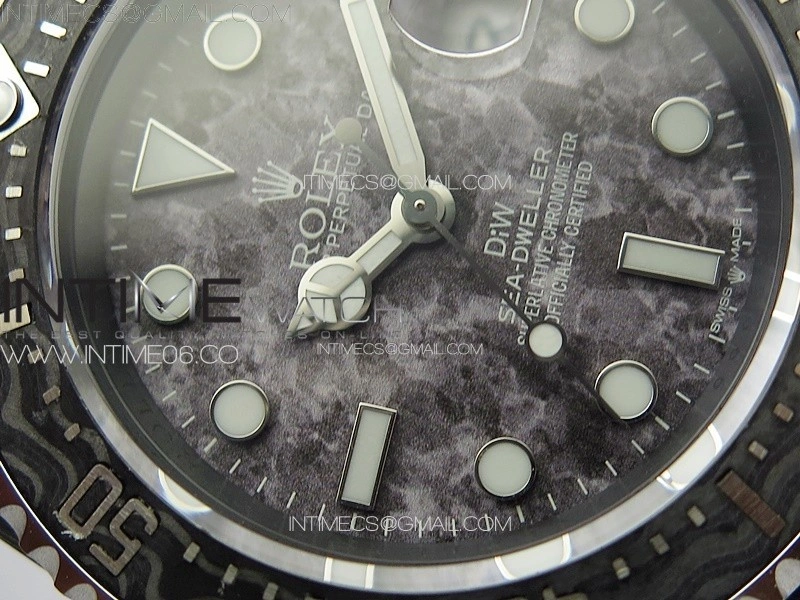 Sea Dweller 43mm Carbon 'IRBIS' DIWF Best Edition Carbon Dial on Gray Nylon Strap A2824