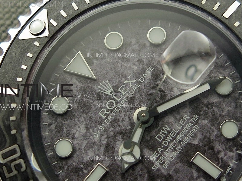 Sea Dweller 43mm Carbon 'IRBIS' DIWF Best Edition Carbon Dial on Gray Nylon Strap A2824