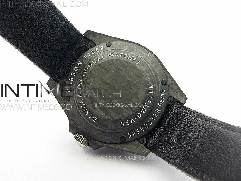 Sea Dweller 43mm Carbon 'IRBIS' DIWF Best Edition Carbon Dial on Gray Nylon Strap A2824