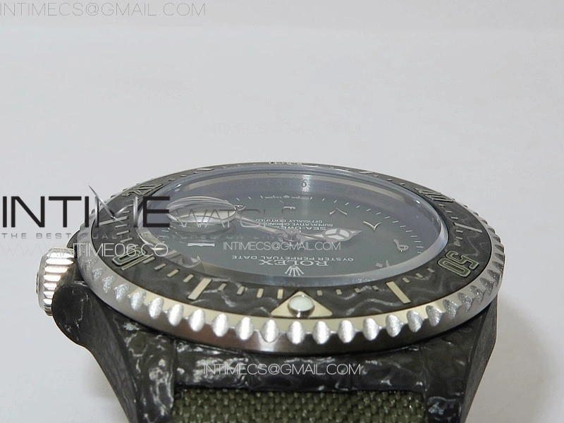 Sea Dweller 43mm Carbon 'IRBIS' DIWF Best Edition Green Dial on Green Nylon Strap A2824