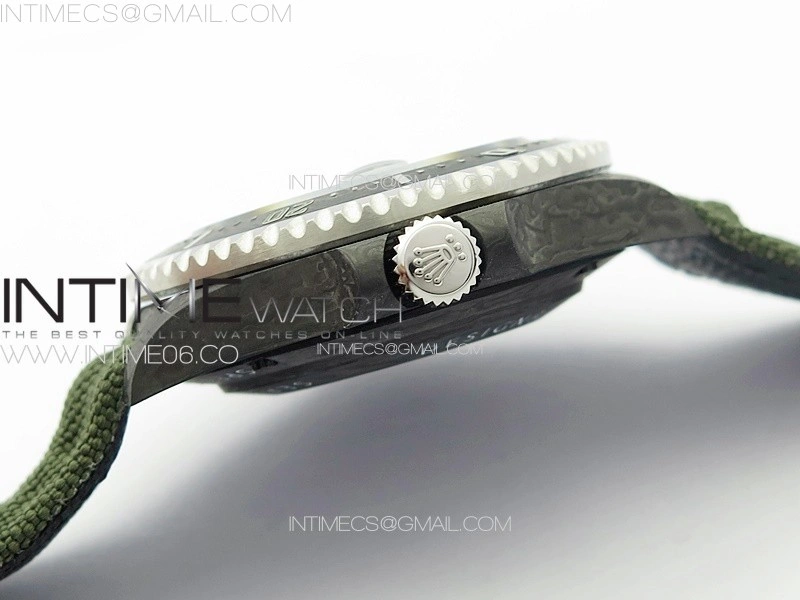 Sea Dweller 43mm Carbon 'IRBIS' DIWF Best Edition Green Dial on Green Nylon Strap A2824