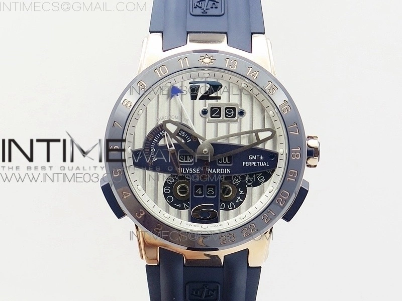 Executive Toro RG TWA 1:1 Best Edition White Dial on Blue Rubber Strap Asian UN-32