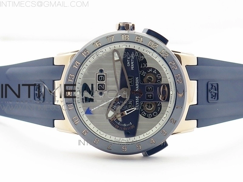 Executive Toro RG TWA 1:1 Best Edition White Dial on Blue Rubber Strap Asian UN-32