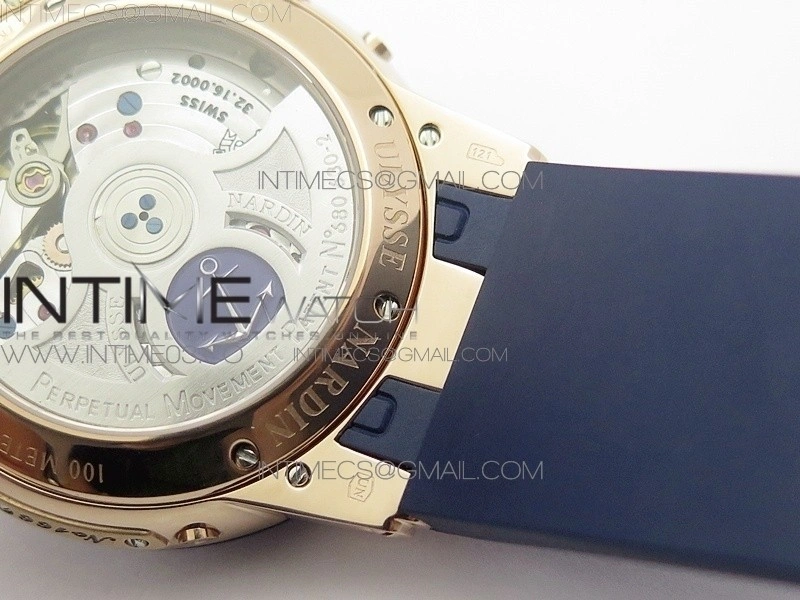 Executive Toro RG TWA 1:1 Best Edition White Dial on Blue Rubber Strap Asian UN-32