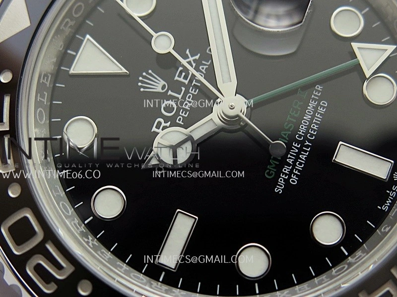 GMT-Master II 126710 GRNR Black Gray 904L SS Gold Factory 1:1 Best Edition Black Dial On Jubilee Bracelet SH3285 CHS