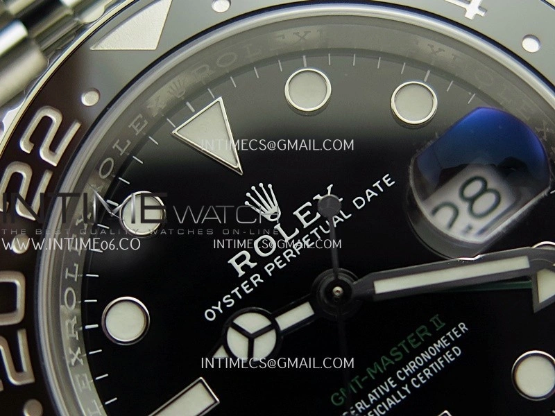 GMT-Master II 126710 GRNR Black Gray 904L SS Gold Factory 1:1 Best Edition Black Dial On Jubilee Bracelet SH3285 CHS