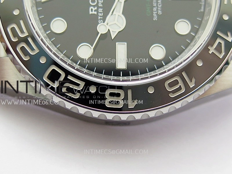 GMT-Master II 126710 GRNR Black Gray 904L SS Gold Factory 1:1 Best Edition Black Dial On Jubilee Bracelet SH3285 CHS