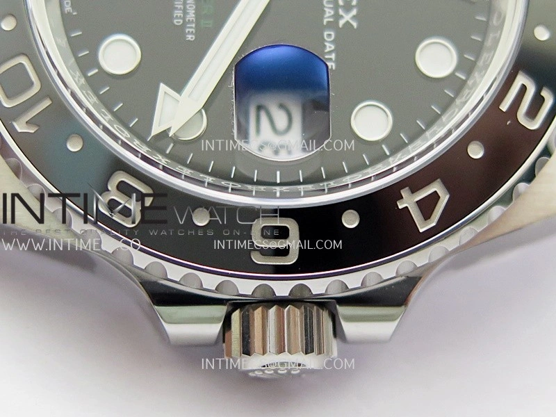 GMT-Master II 126710 GRNR Black Gray 904L SS Gold Factory 1:1 Best Edition Black Dial On Jubilee Bracelet SH3285 CHS
