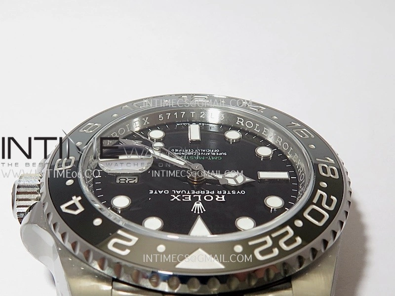 GMT-Master II 126710 GRNR Black Gray 904L SS Gold Factory 1:1 Best Edition Black Dial On Jubilee Bracelet SH3285 CHS