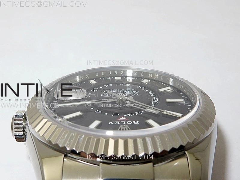 Sky-Dweller 326934 904L SS ZF 1:1 Best Edition Black Dial on SS Bracelet Asian 2824